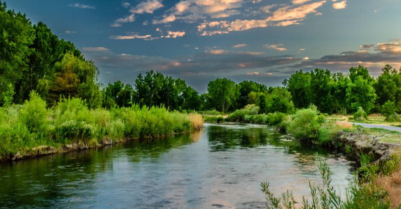 Rivers - Body of Water and Green Field Under Blue Sky Photo