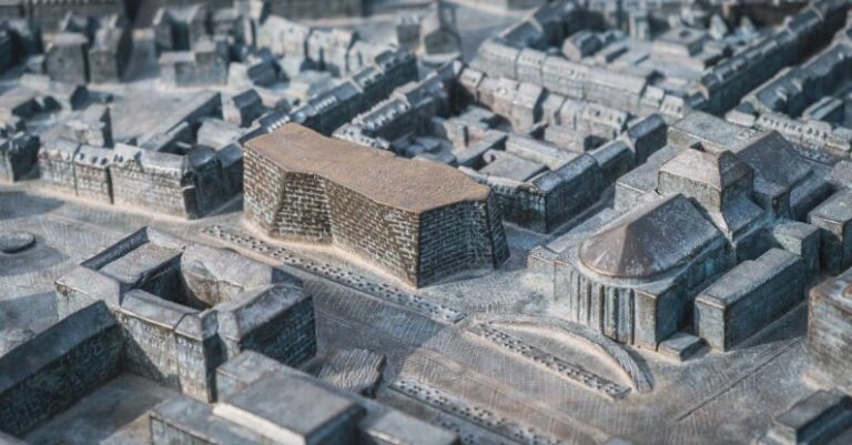 Historical Context - Dark Model of Buildings in Freiburg, Germany